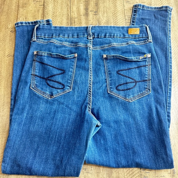Seven7 Women's Straight Leg Jeans in Deep Blue - Picture 3 of 13